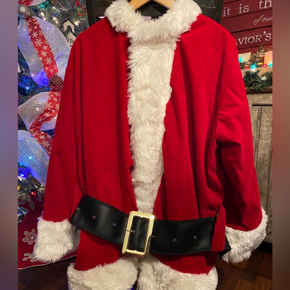 Rubies Adult Deluxe Ultra Velvet Santa Suit With Gloves - Size XL